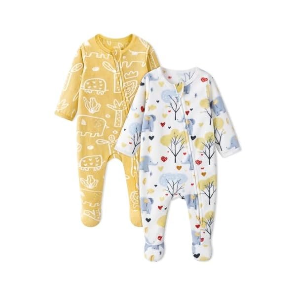 Fleece Baby Pajamas Sleep 'N Play Baby Sleepers for Newborn 0-3 3-6 6-9 Months Footie Pjs Baby Boys Girls Clothes