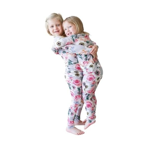 Girls Pajamas - Soft, Viscose from Bamboo PJs for Kids - Matching, Long Sleeve Toddler Pajamas for Girls