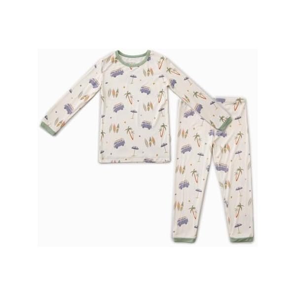 Toddler Pajamas - Soft, Breathable Long-Sleeve Pajama Set for Kids, 95% Viscose derived from Bamboo, 5% Spandex, Imported