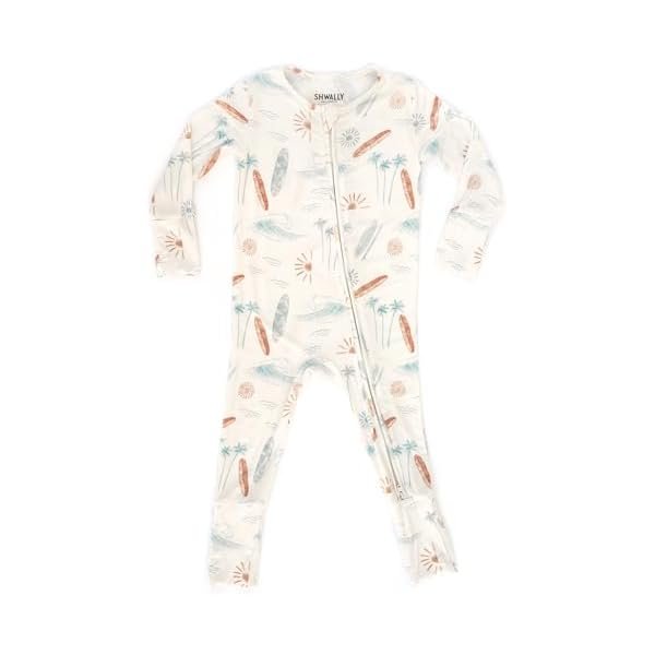 Organic Baby Bamboo Rompers with 17 Signature Prints - Infant Zipper Jumpsuits