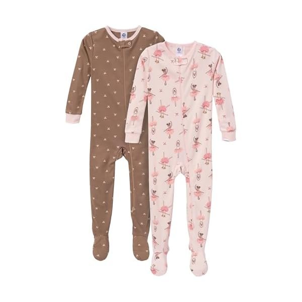 Baby Girls' 2-Pack Footed Pajamas-Closeout