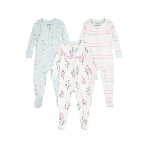unisex-baby 3-pack Footed Coverall Pajamas
