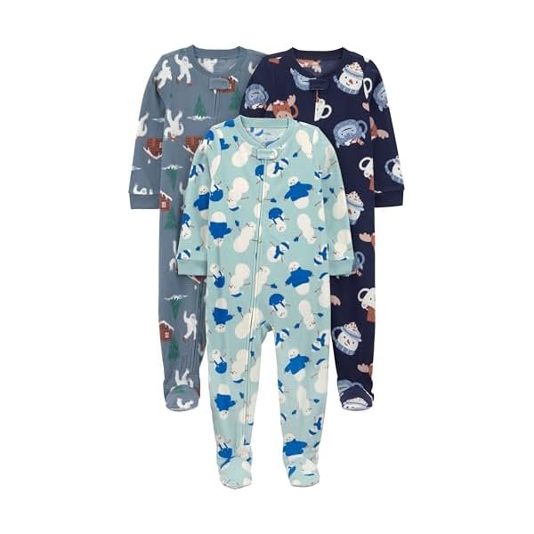 baby-boys Loose-Fit Flame Resistant Fleece Footed Pajamas