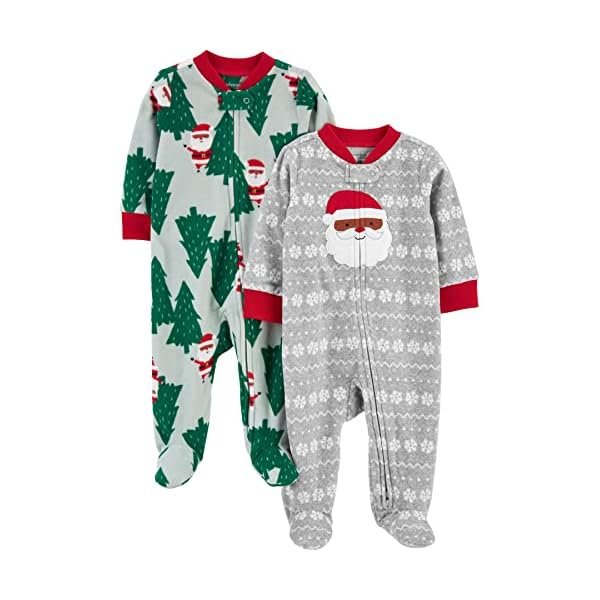 unisex-baby In 2pk Fleece Snp Santa Trees